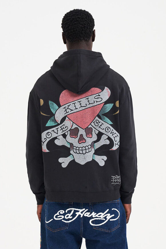 Ed Hardy Kapuzensweatjacke | Black | Herren  | L von Ed Hardy