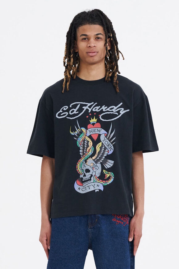 Ed Hardy New York City T-Shirt | Black | Herren  | L von Ed Hardy