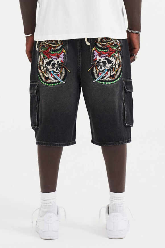Ed Hardy Skull Dagger Thru Snake Jeansshorts | Black | Herren | M Ed Hardy Skull Dagger Thru Snake Jeansshorts | Black | Herren | M von Ed Hardy