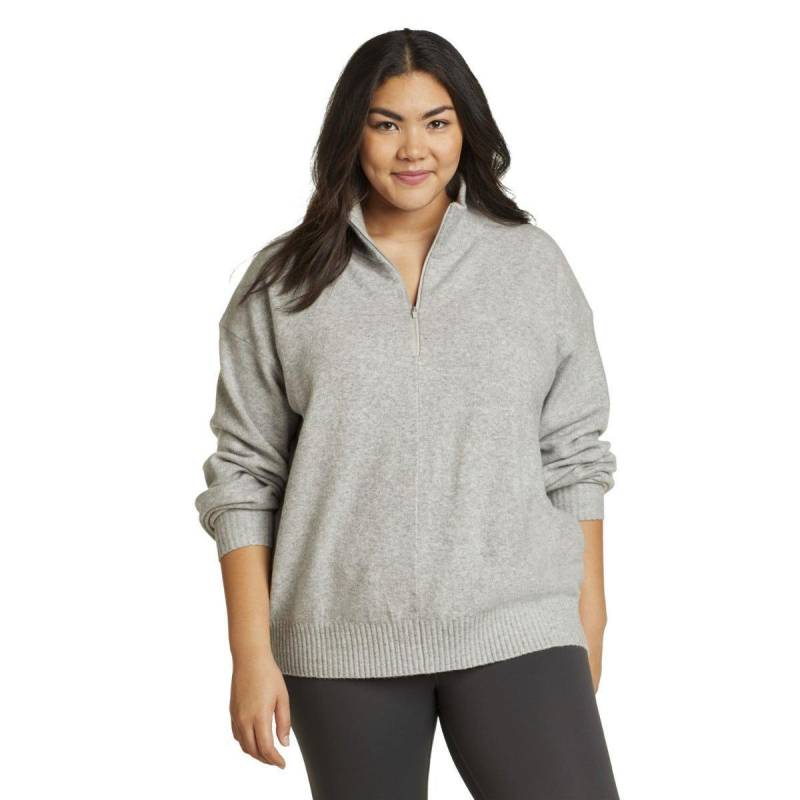 Alpine Route Essentials Sweatshirt Mit Kurzem Reißverschluss Damen Grau XL von Eddie Bauer