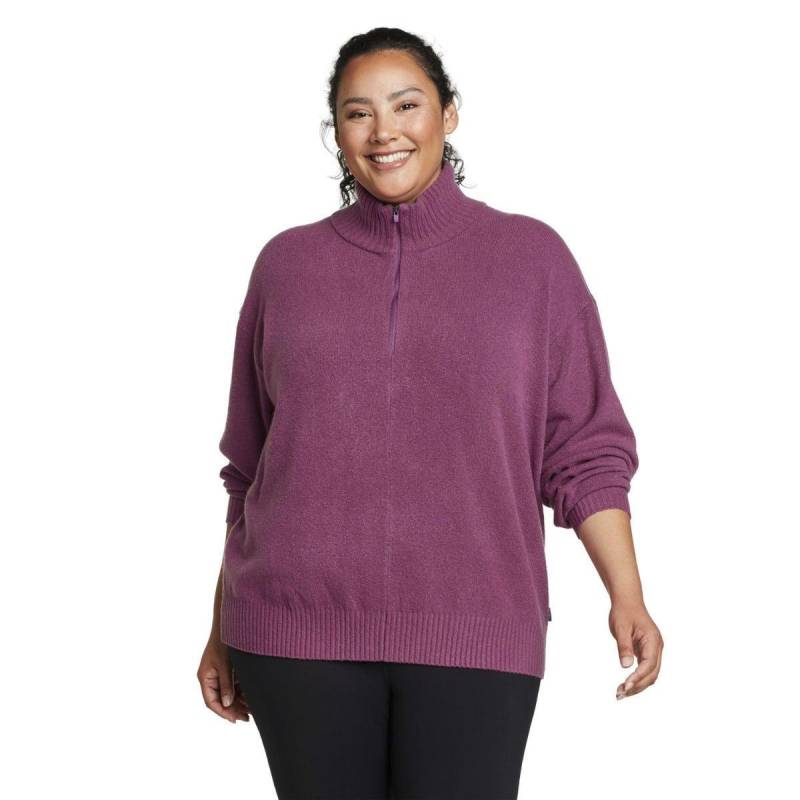 Alpine Route Essentials Sweatshirt Mit Kurzem Reißverschluss Damen Puderrosa L von Eddie Bauer