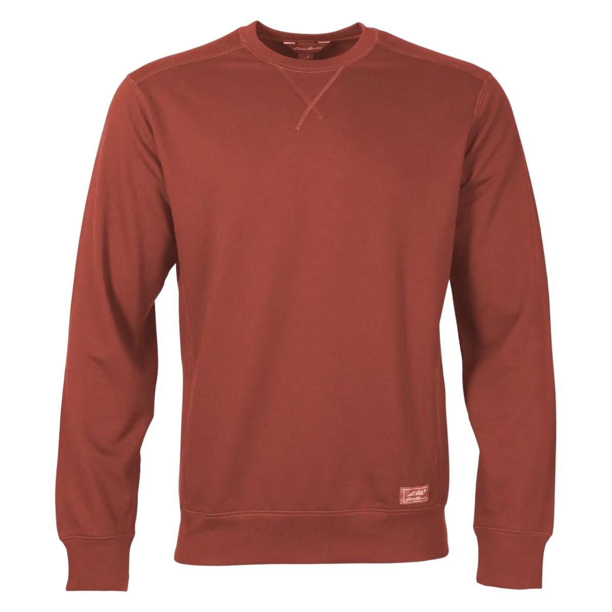 Camp Sweatshirt Rundhalsausschnitt Langärmlig Herren Bordeaux M von Eddie Bauer