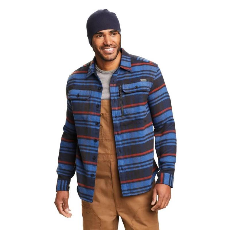 Chopper Hemd Schwer Herren Blau L von Eddie Bauer