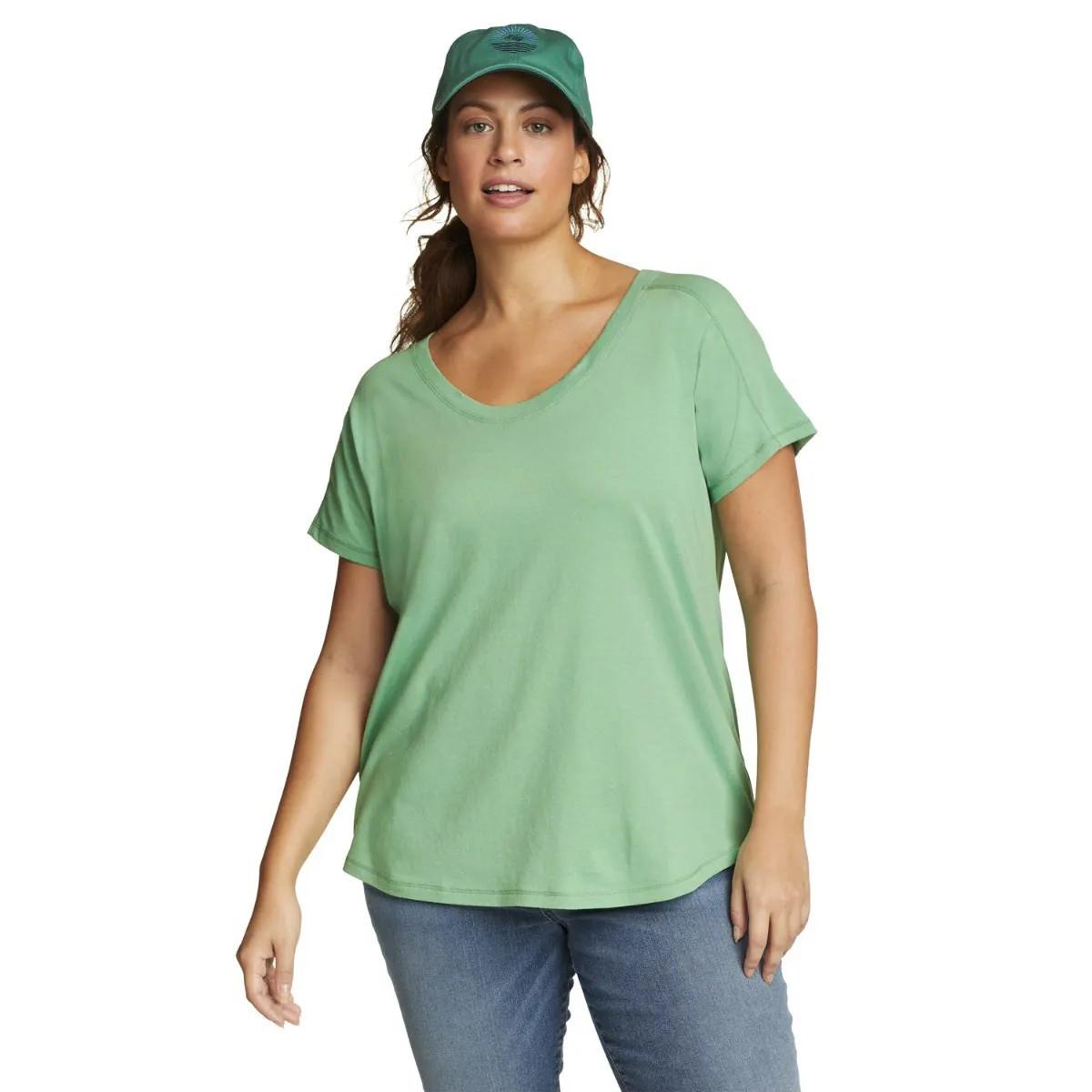 Everyday Essentials Novelty Tshirt Damen Grün S von Eddie Bauer