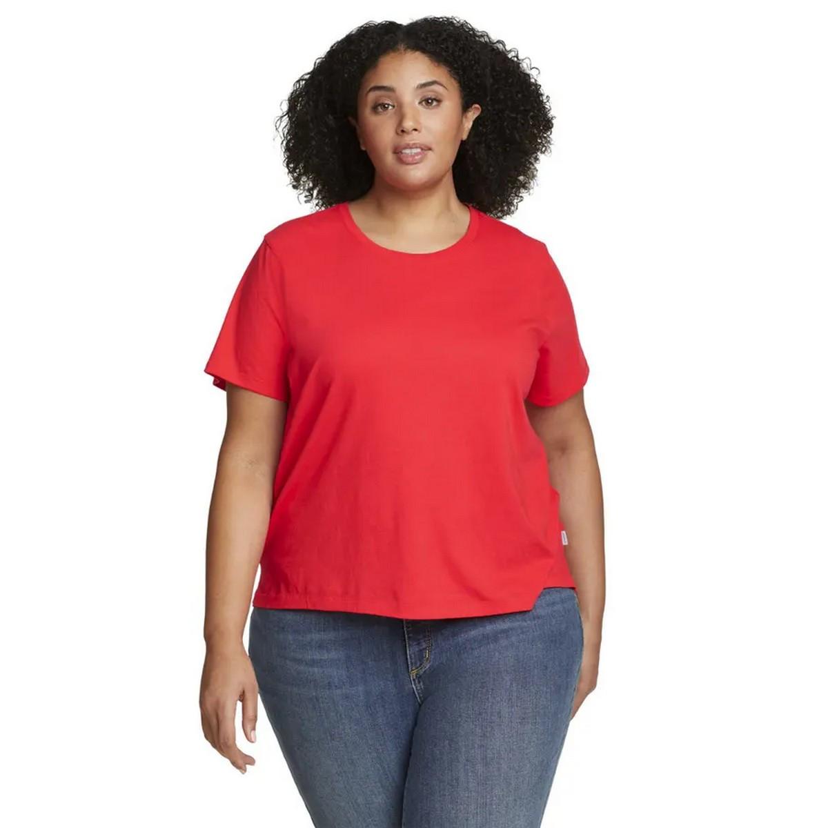 Everyday Essentials Tshirt Rundhalsausschnitt Damen Korall L von Eddie Bauer