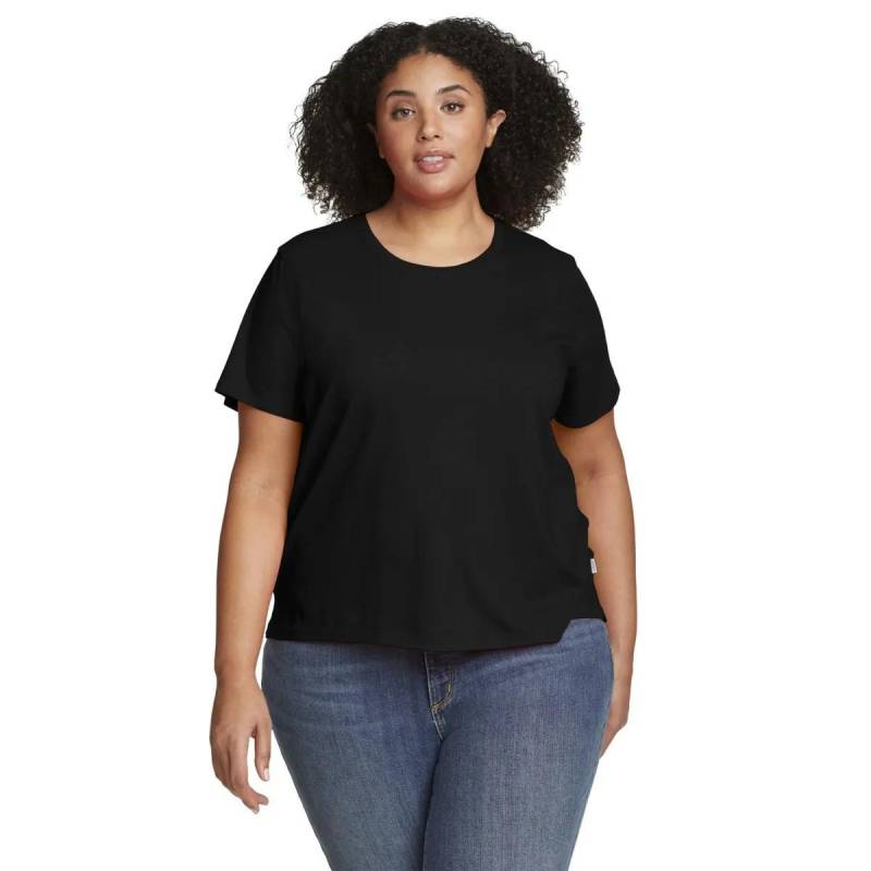 Everyday Essentials Tshirt Rundhalsausschnitt Damen Schwarz L von Eddie Bauer