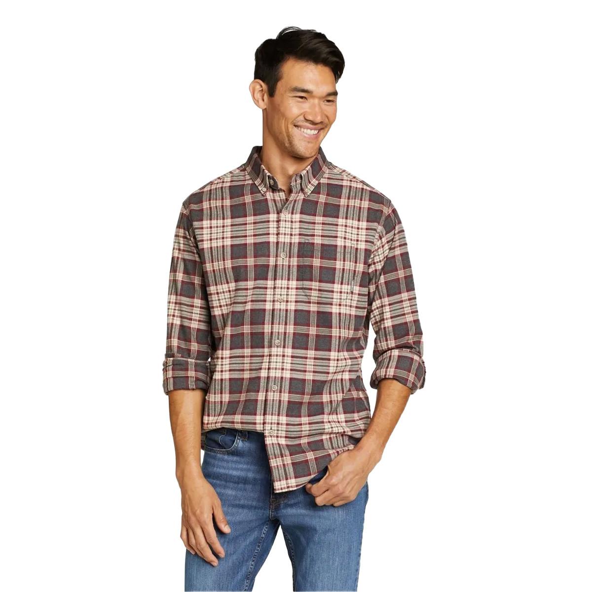 Favorite Hemd Langärmlig Herren Grau L von Eddie Bauer