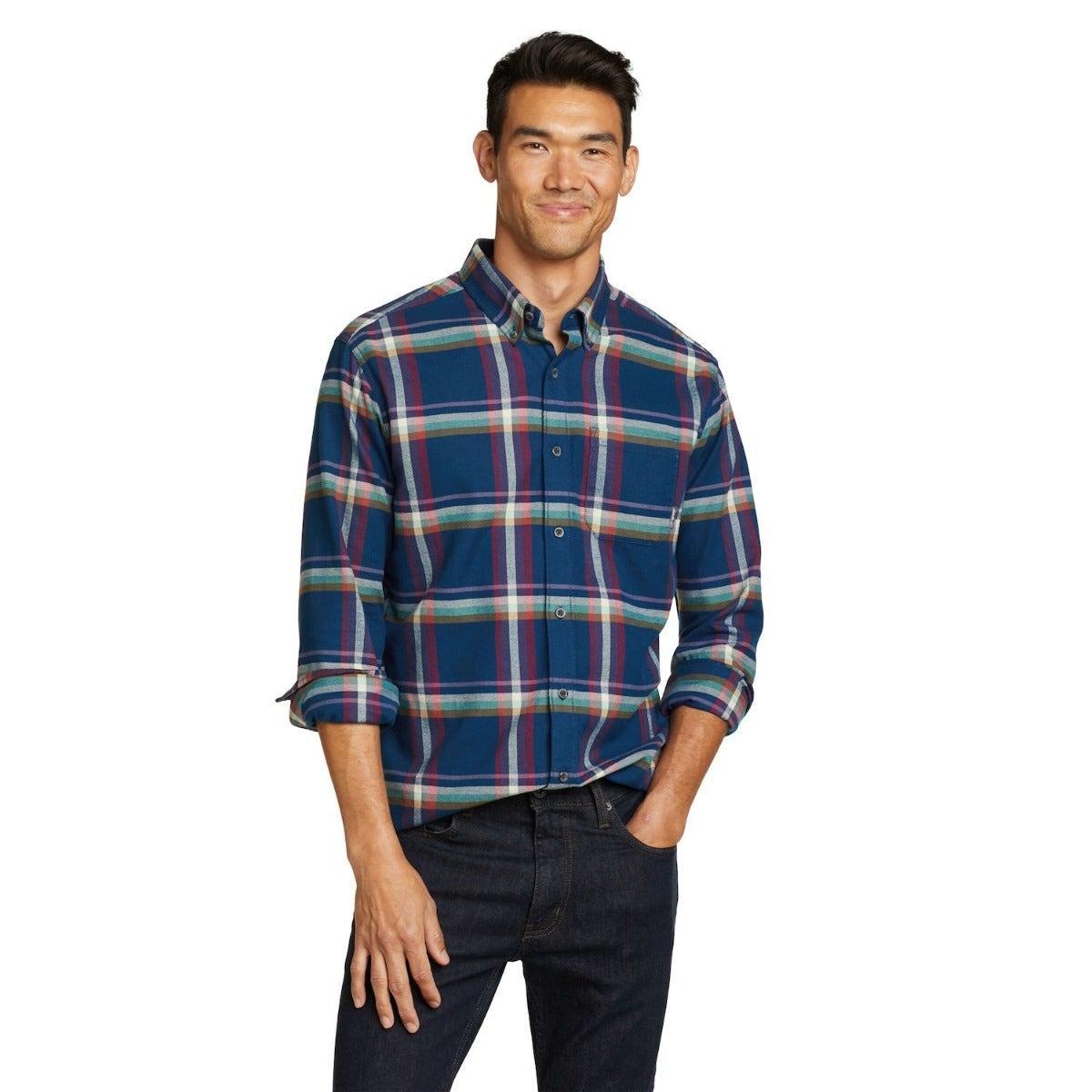 Favorite Hemd Langärmlig Herren Marine L von Eddie Bauer