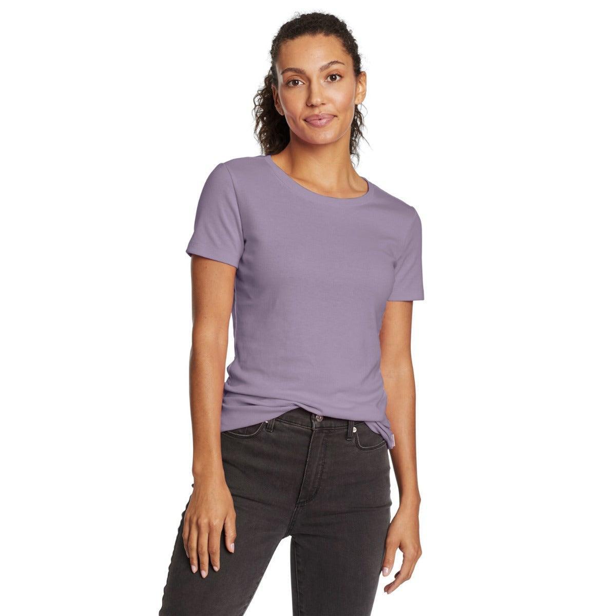 Favorite Tshirt Rundhalsausschnitt Damen Flieder XS von Eddie Bauer