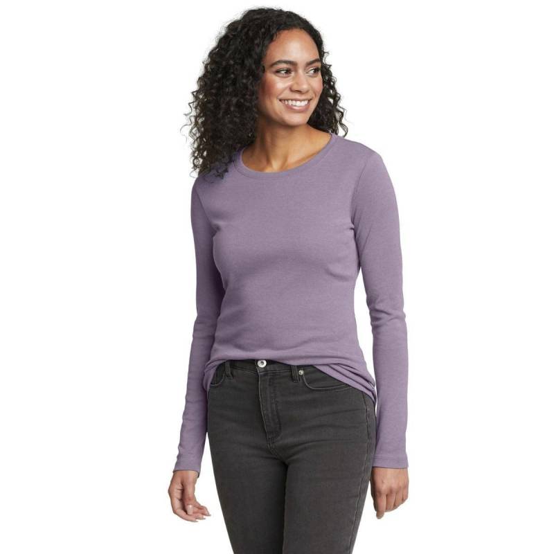 Favorite Tshirt Rundhalsausschnitt Langärmlig Damen Flieder XS von Eddie Bauer