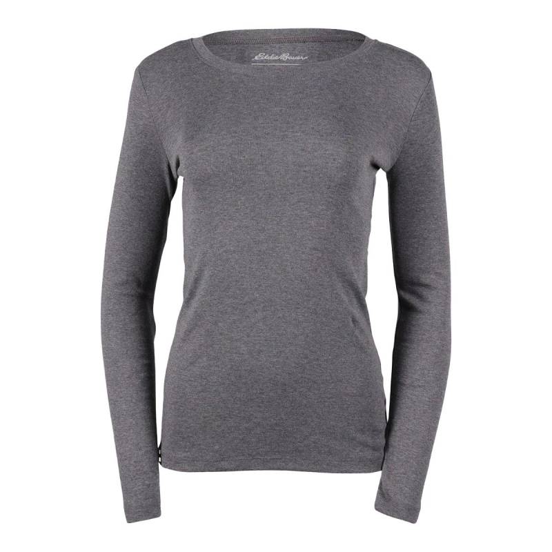 Favorite Tshirt Rundhalsausschnitt Langärmlig Damen Grau L von Eddie Bauer