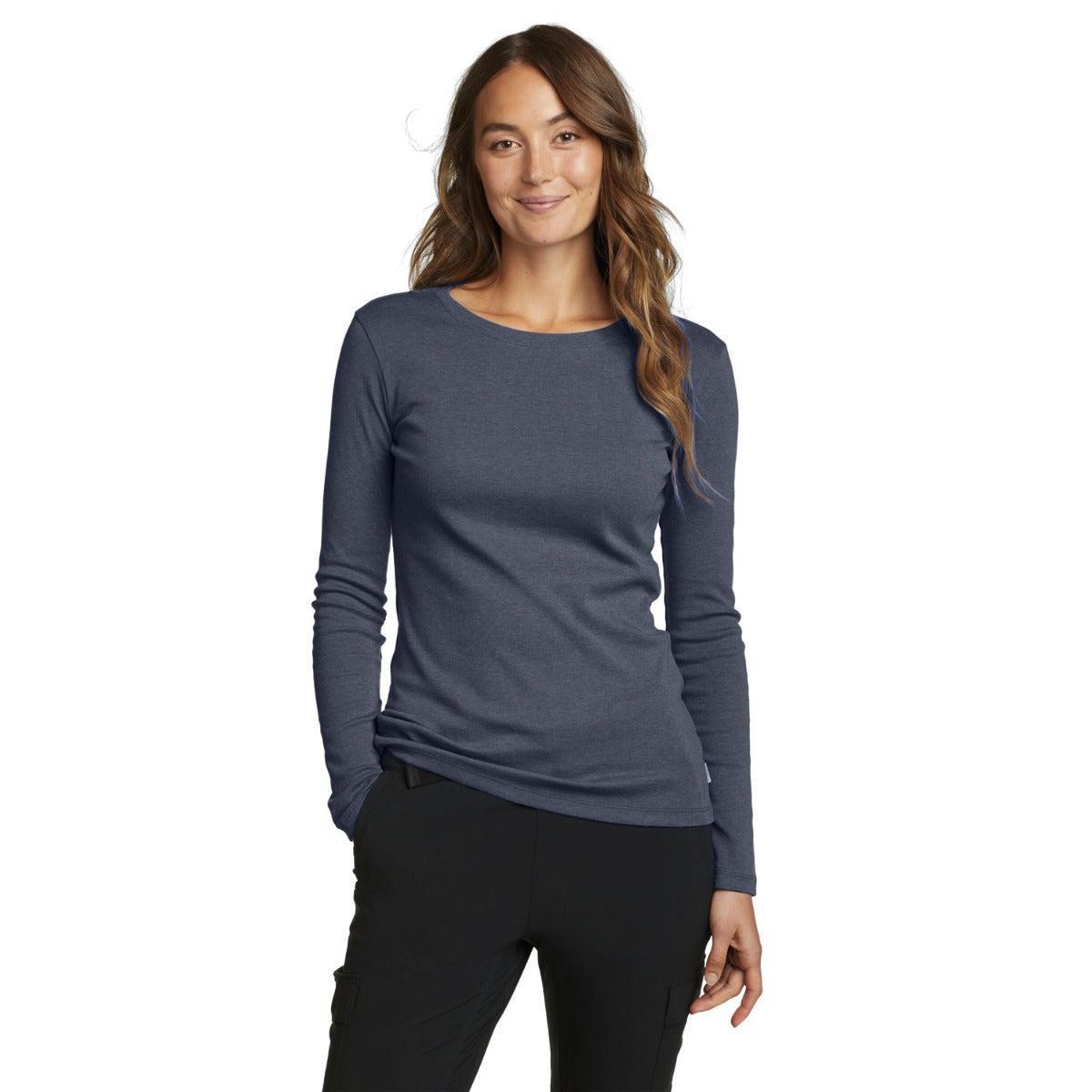 Favorite Tshirt Rundhalsausschnitt Langärmlig Damen Indigo L von Eddie Bauer