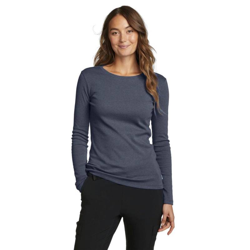 Favorite Tshirt Rundhalsausschnitt Langärmlig Damen Indigo L von Eddie Bauer