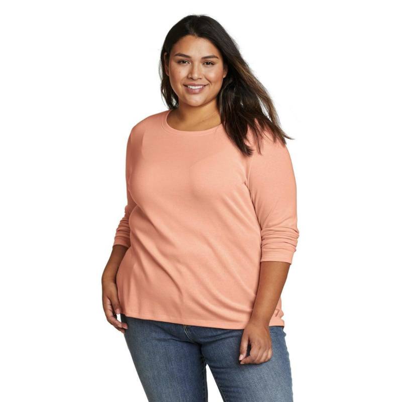 Favorite Tshirt Rundhalsausschnitt Langärmlig Damen Lachs M von Eddie Bauer