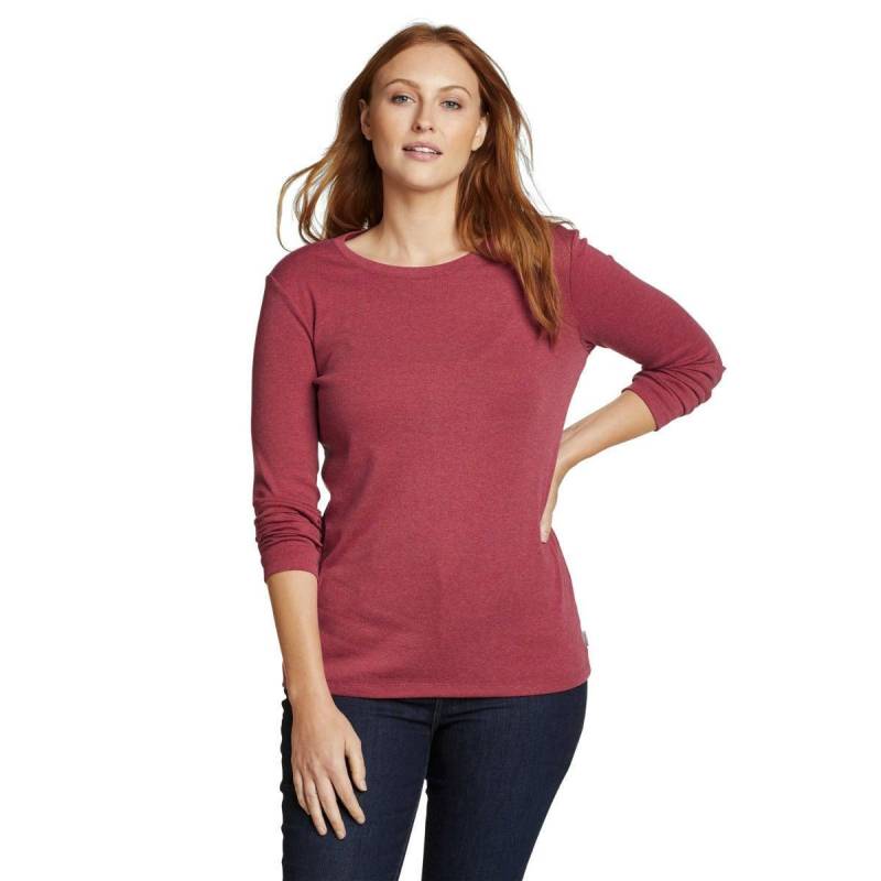 Favorite Tshirt Rundhalsausschnitt Langärmlig Damen Rot Bunt L von Eddie Bauer