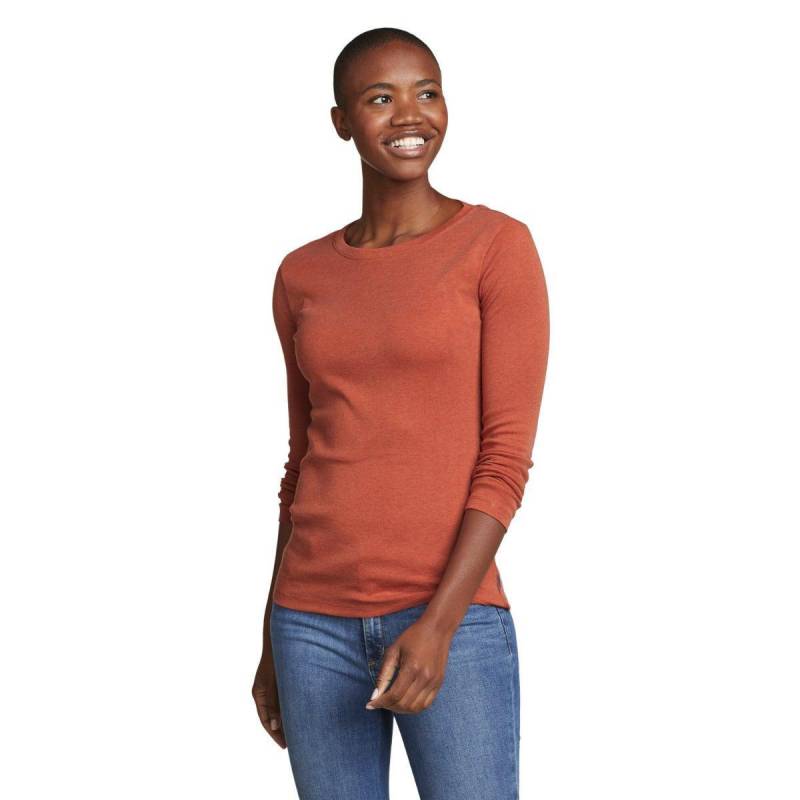 Favorite Tshirt Rundhalsausschnitt Langärmlig Damen Rot Bunt XXL von Eddie Bauer