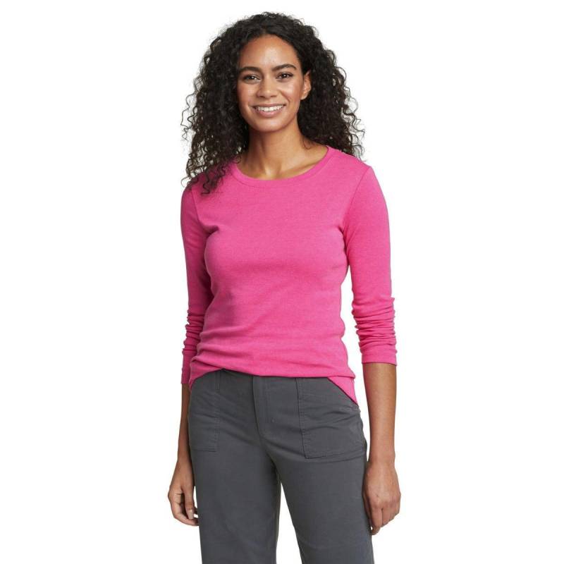 Favorite Tshirt Rundhalsausschnitt Langärmlig Damen Rot Bunt XXL von Eddie Bauer