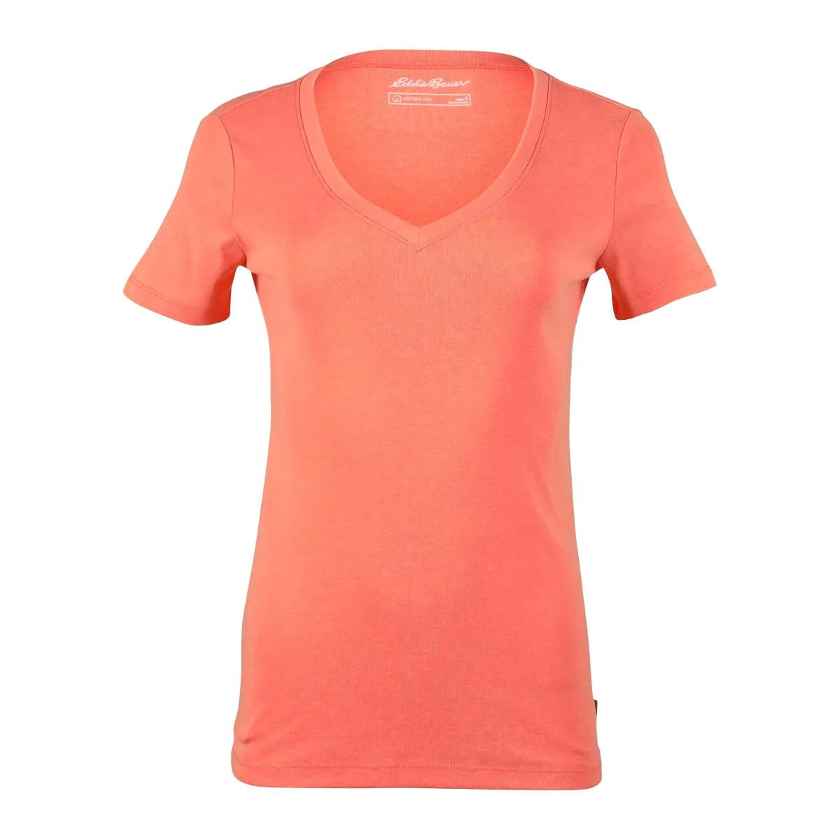 Favorite Tshirt Vausschnitt Kurzärmlig Damen Altrosa S von Eddie Bauer