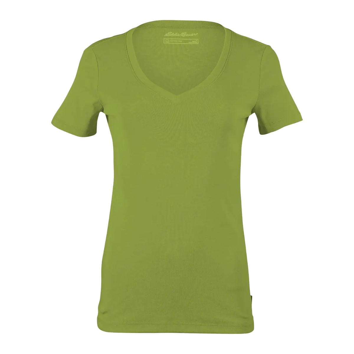 Favorite Tshirt Vausschnitt Kurzärmlig Damen Limettengrün XL von Eddie Bauer