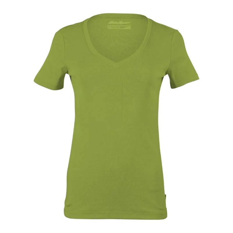 Favorite Tshirt Vausschnitt Kurzärmlig Damen Limettengrün XS von Eddie Bauer