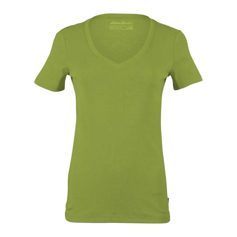 Favorite Tshirt Vausschnitt Kurzärmlig Damen Limettengrün XXL von Eddie Bauer