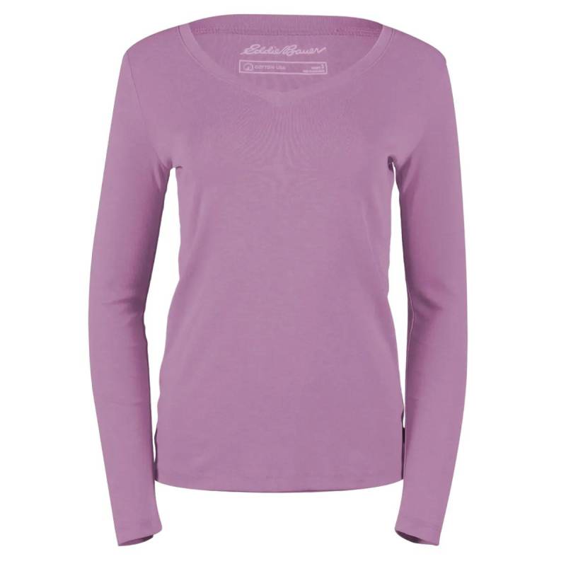 Favorite Tshirt Vausschnitt Langärmlig Damen Lila XXL von Eddie Bauer