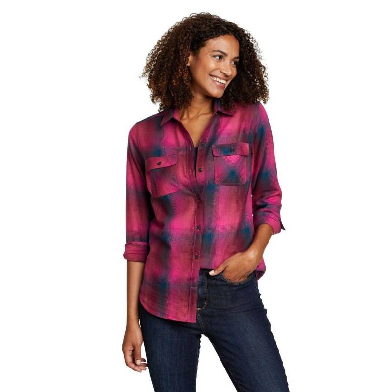 Firelight Hemd Damen Dunkelrot L von Eddie Bauer