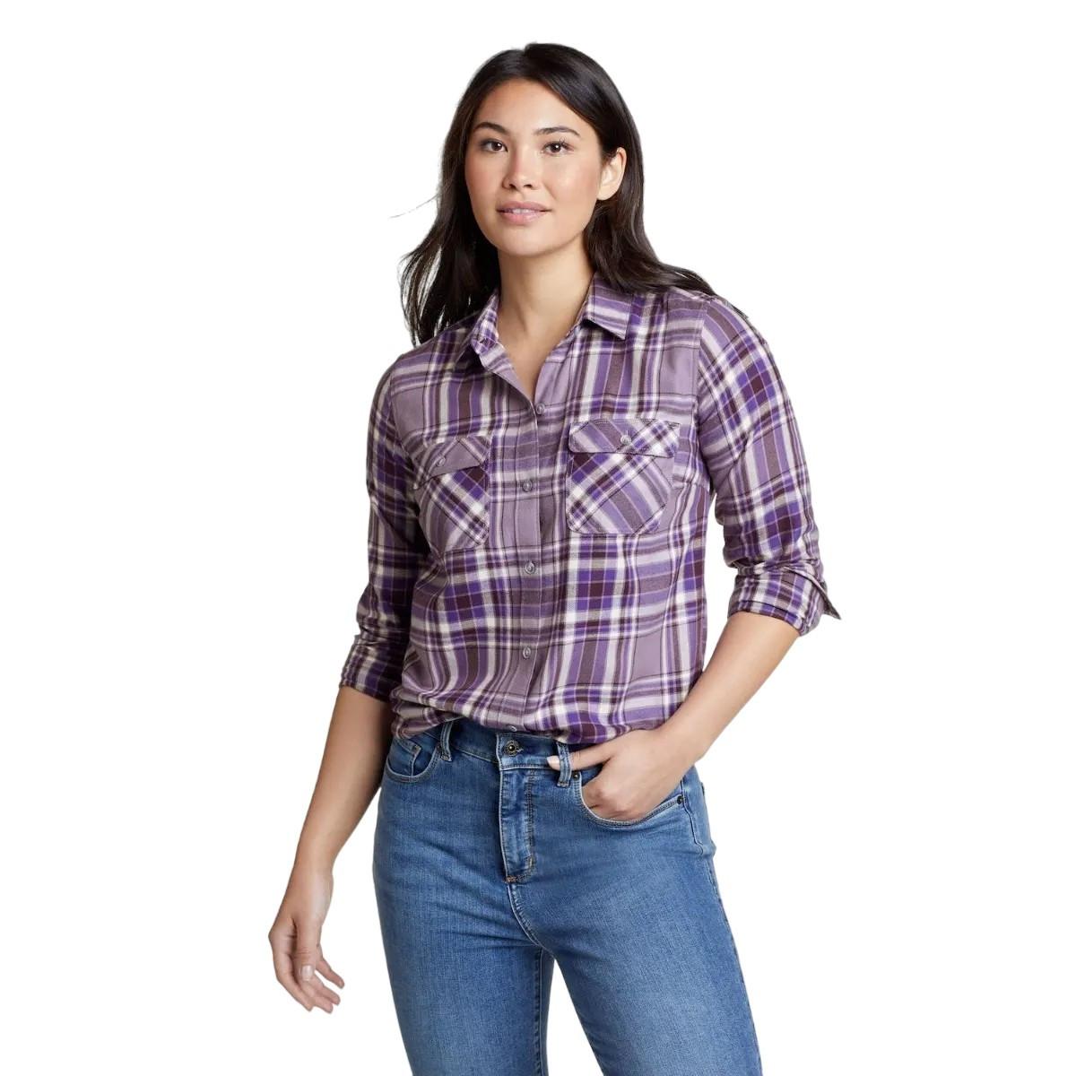 Firelight Hemd Damen Lila S von Eddie Bauer