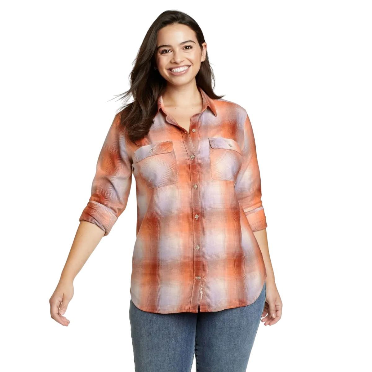 Firelight Hemd Damen Orange L von Eddie Bauer