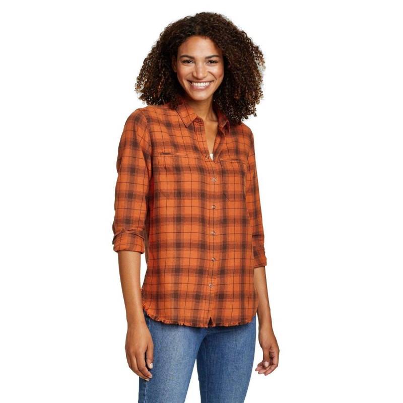 Fremont Hemd Ausgefranste Kante Damen Rot Bunt XS von Eddie Bauer