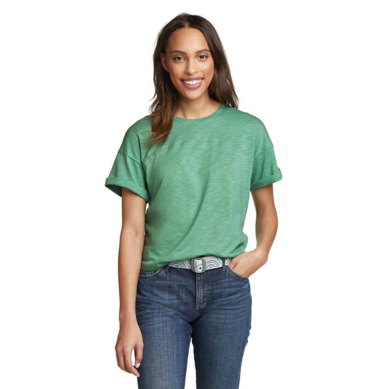 Gate Check Novelty Tshirt Kurzärmlig Damen Grün L von Eddie Bauer