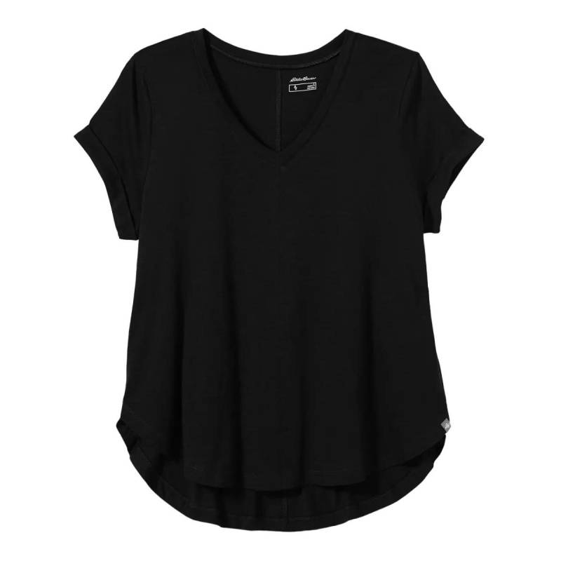 Gate Check Tshirt Vausschnitt Damen Schwarz L von Eddie Bauer