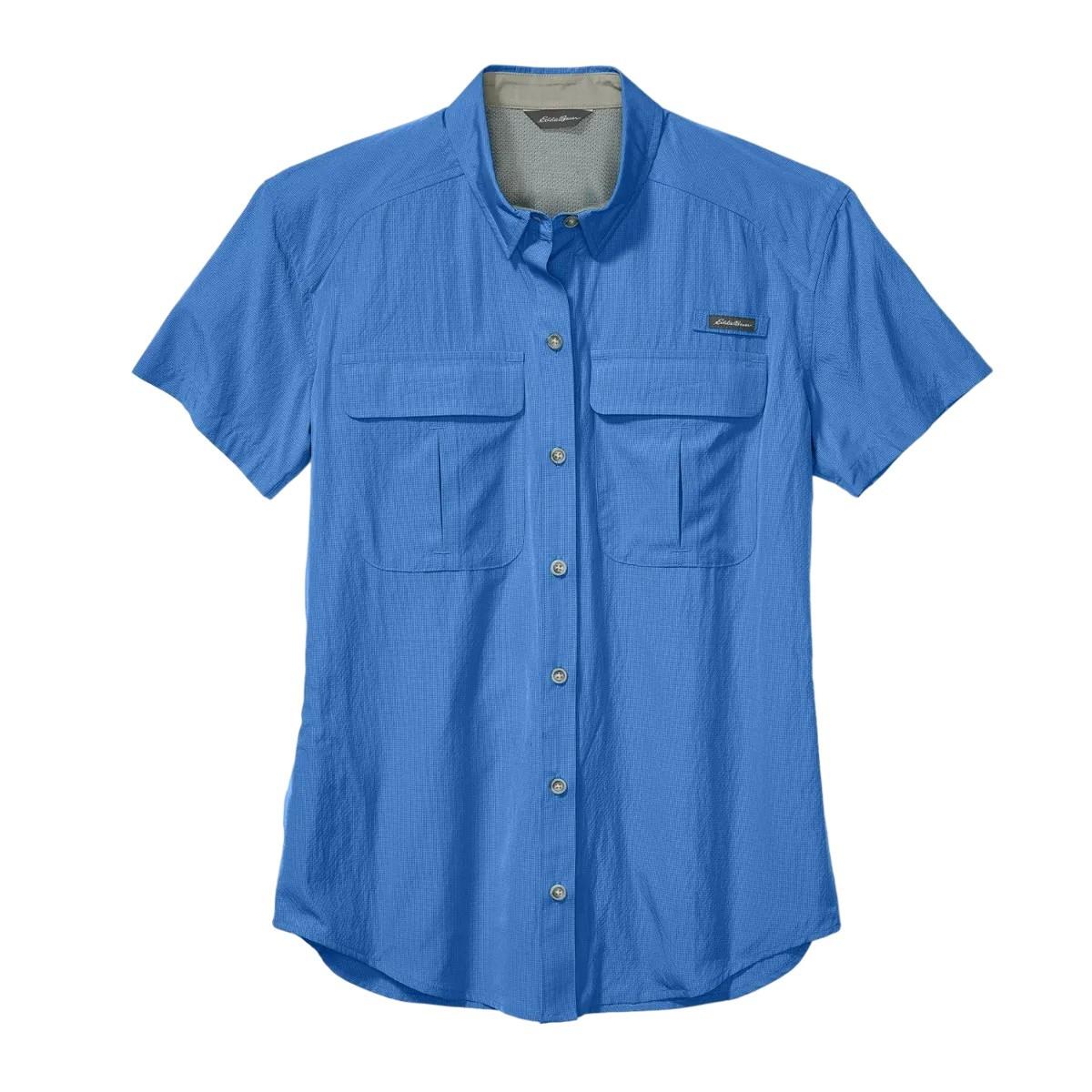 Guide Hemd Mit Uvschutz Kurzärmlig Herren Blau XL von Eddie Bauer