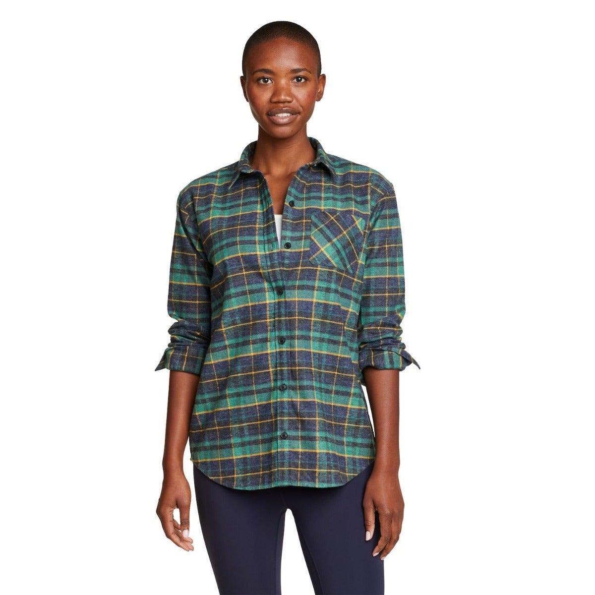 Hemplify Hemd Damen Grün L von Eddie Bauer