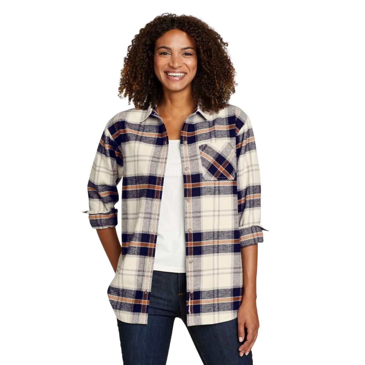 Hemplify Hemd Damen Offwhite L von Eddie Bauer