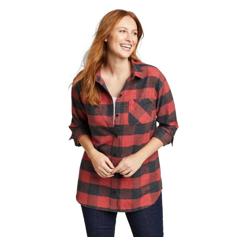 Hemplify Hemd Damen Rot Bunt L von Eddie Bauer