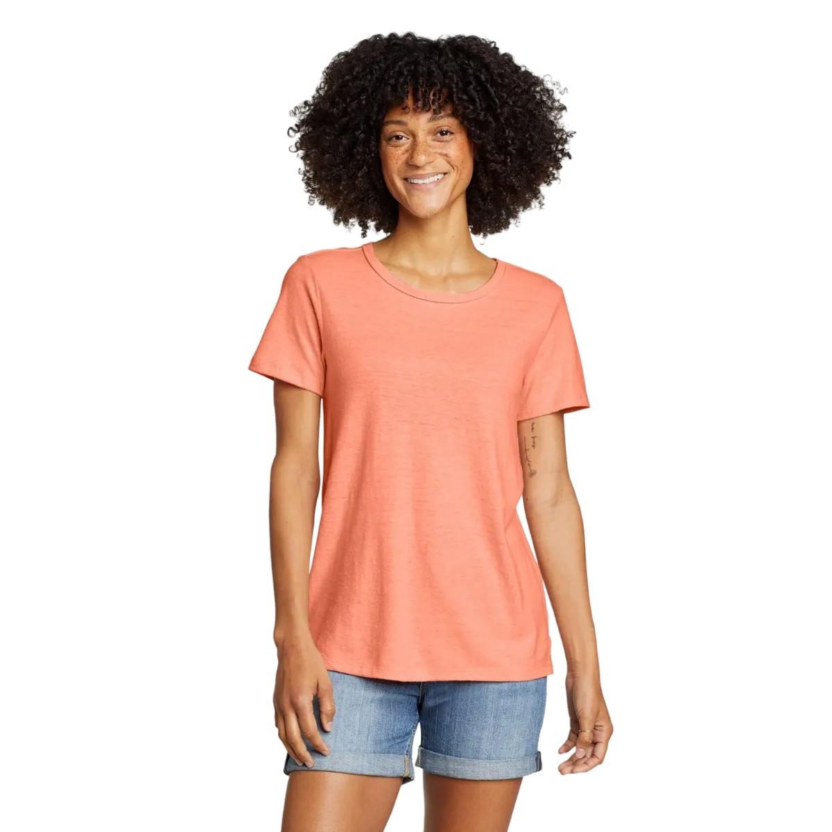 Hemplify Tshirt Kurzärmlig Damen Altrosa L von Eddie Bauer