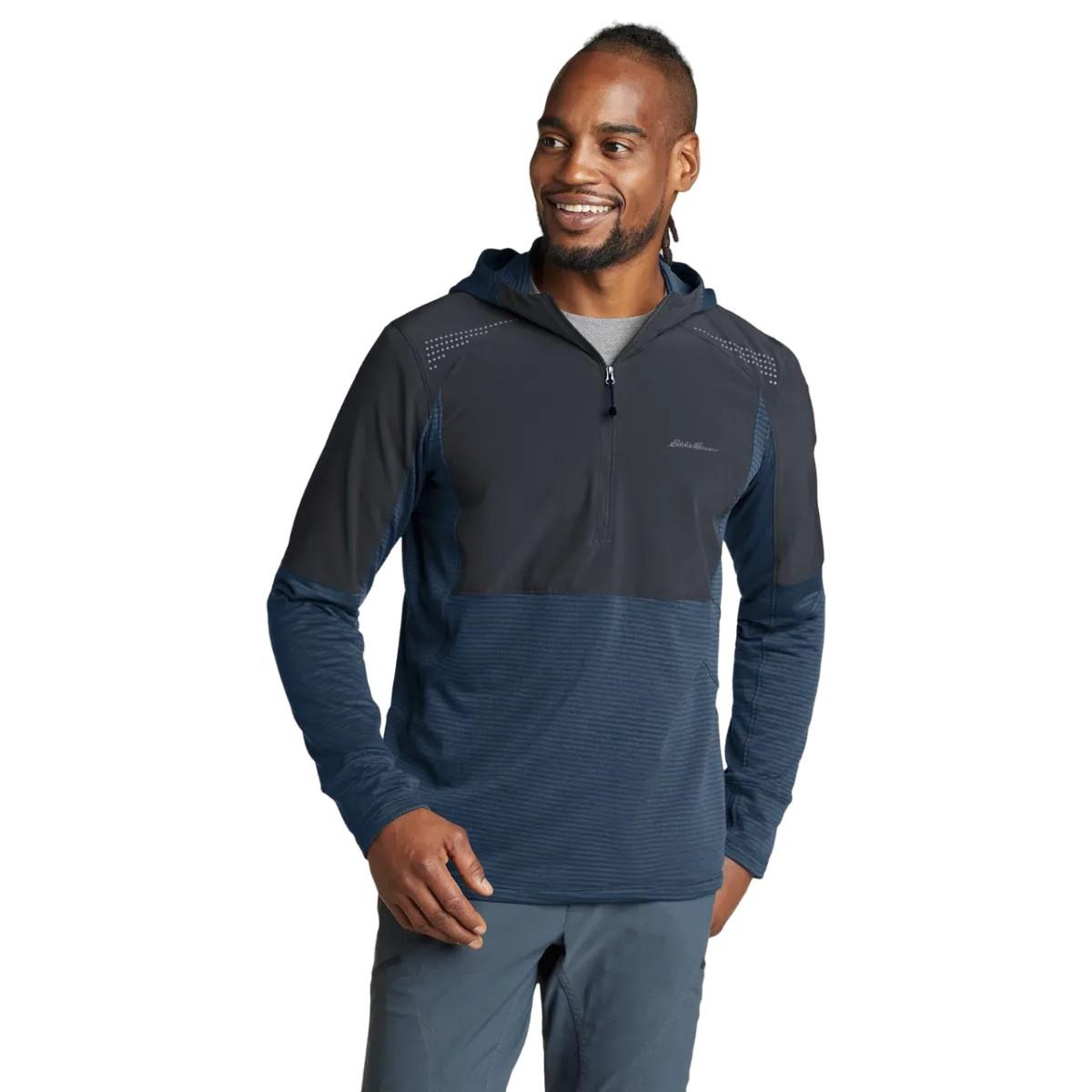 High Route Grid Air Kapuzenpullover Hybrid Herren Grün M von Eddie Bauer