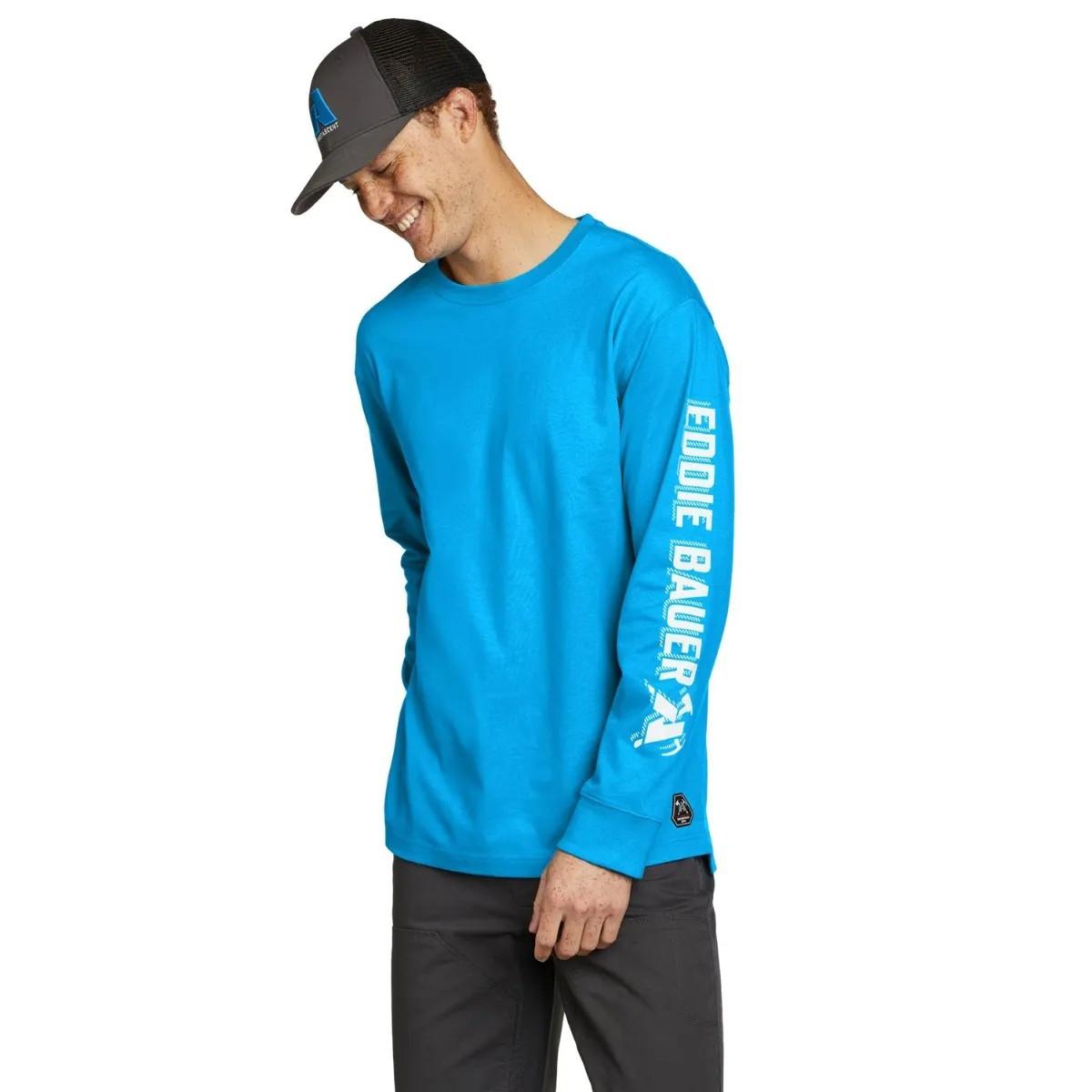 Mountain Ops Tshirt Logo Herren Blau L von Eddie Bauer