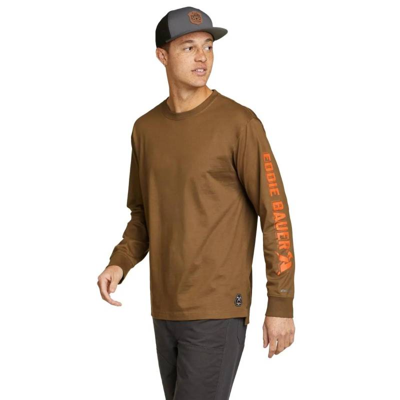 Mountain Ops Tshirt Logo Herren Braun Bunt M von Eddie Bauer