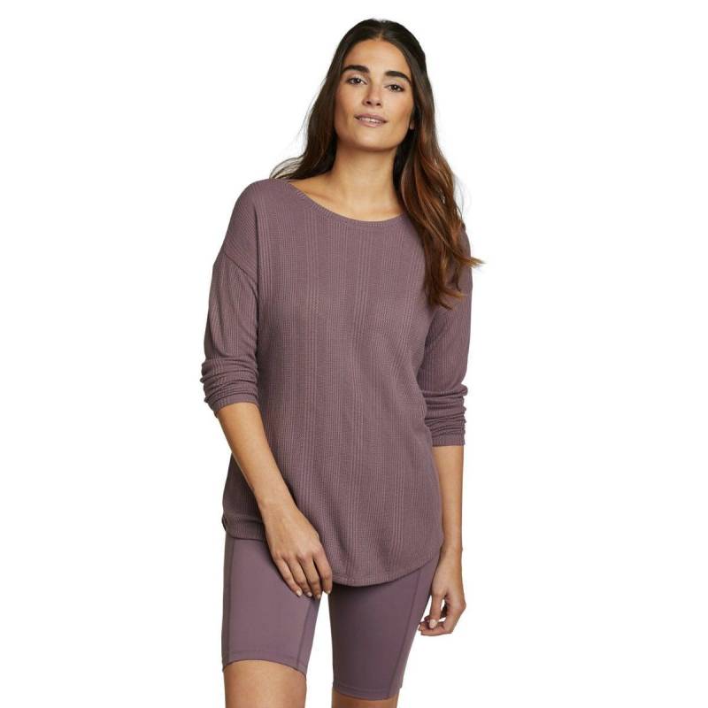 Mountain Town Tshirt Gesmockt Langärmlig Damen Violett L von Eddie Bauer