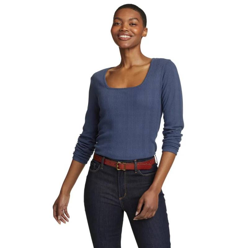 Mountain Town Tshirt Langärmlig Damen Indigo L von Eddie Bauer