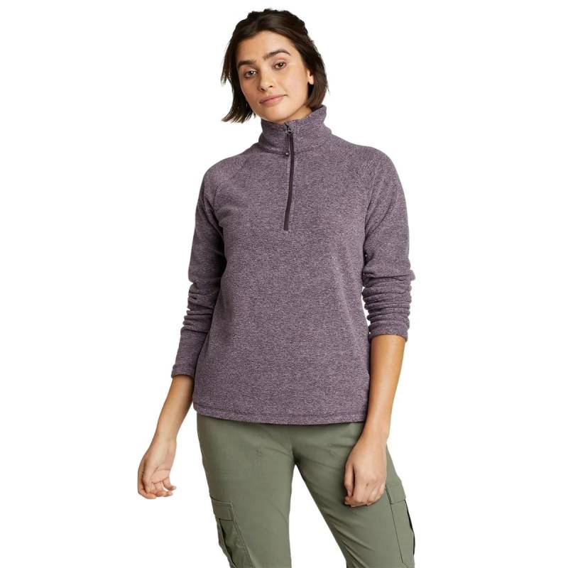 Quest Oberteil Mit Kurzem Reißverschluss Raglanärmel Damen Lila XL von Eddie Bauer