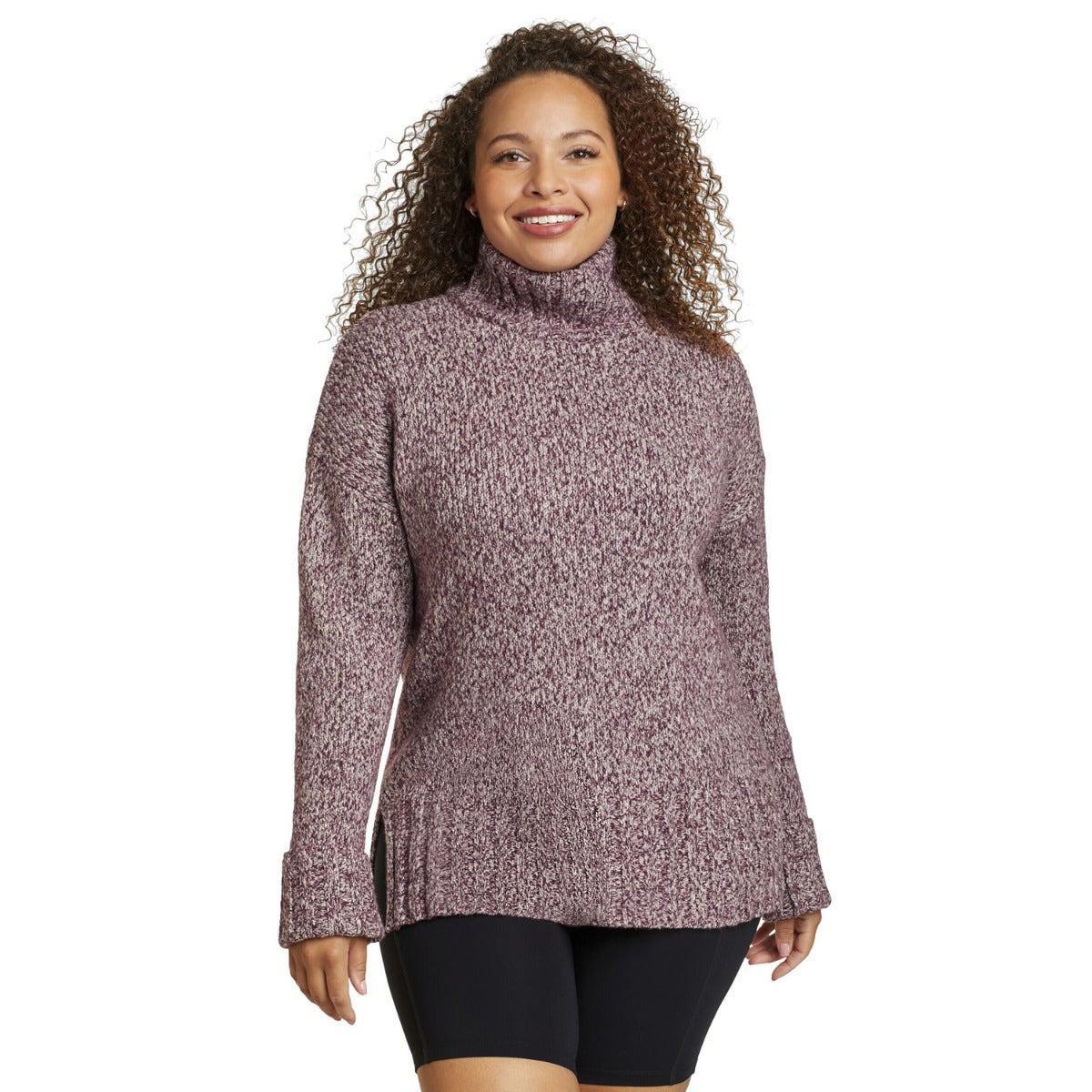 Rest And Repeat Pullover Top Weiter Stehkragen Damen Flieder L von Eddie Bauer