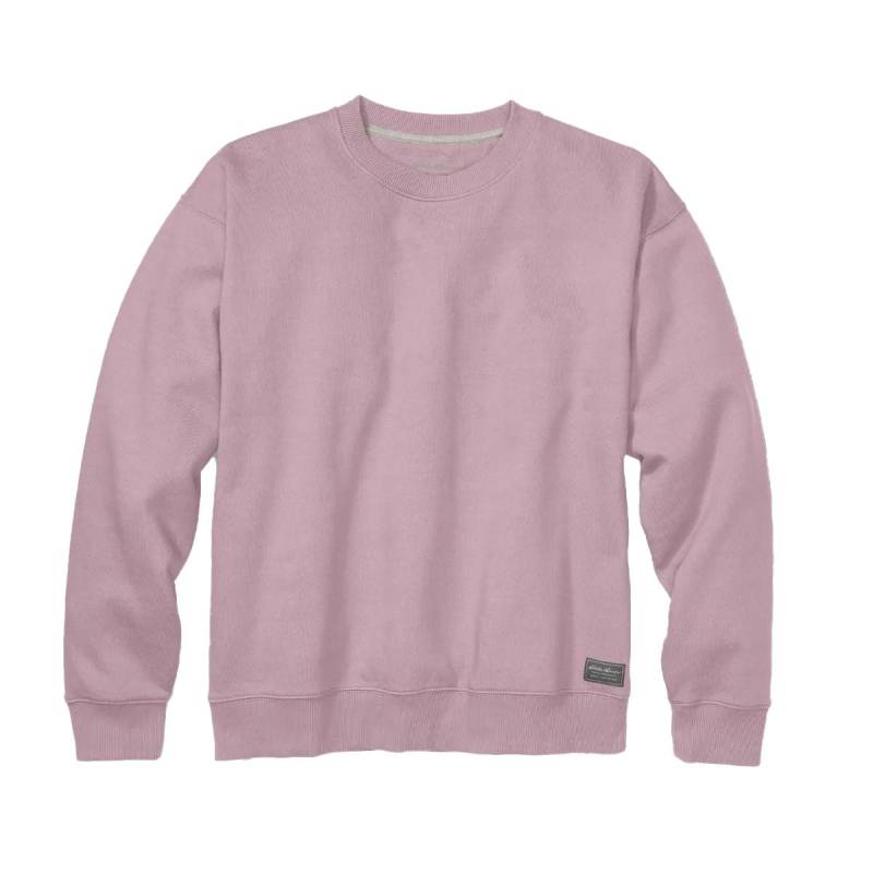 Signature Sweatshirt Rundhalsausschnitt Langärmlig Herren Lila L von Eddie Bauer