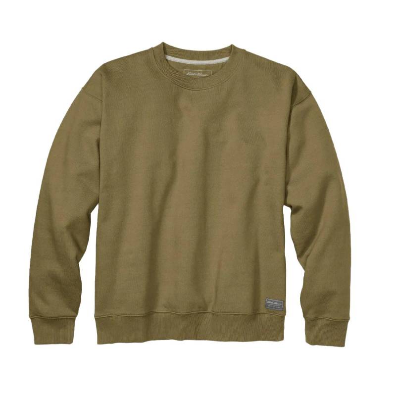 Signature Sweatshirt Rundhalsausschnitt Langärmlig Herren Militärgrün L von Eddie Bauer