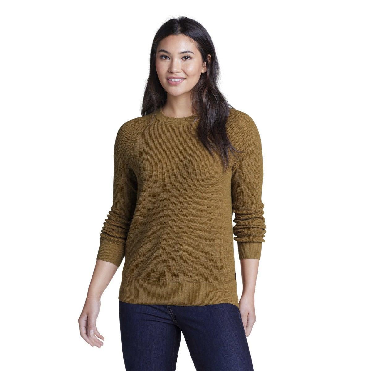 Tellus Pullover Top Rundhalsausschnitt Damen Bronze L von Eddie Bauer