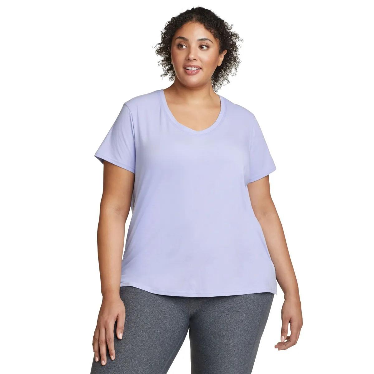 Tempo Light Tshirt Kurzärmlig Damen Himmelblau L von Eddie Bauer