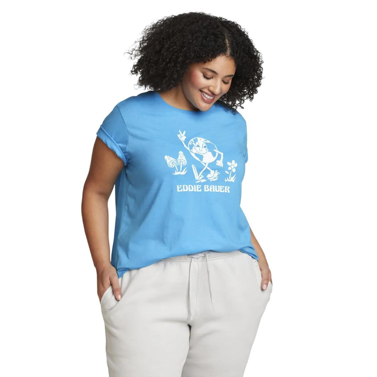 Tshirt Damen Nebelblau M von Eddie Bauer