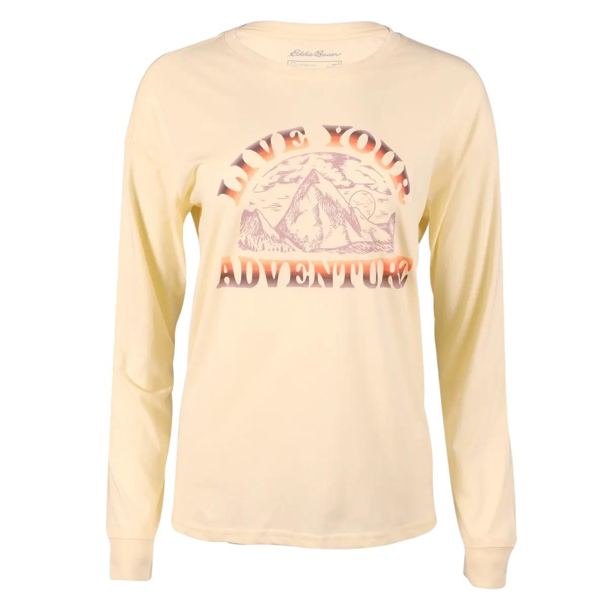 Tshirt Langärmlig Damen Pink L von Eddie Bauer